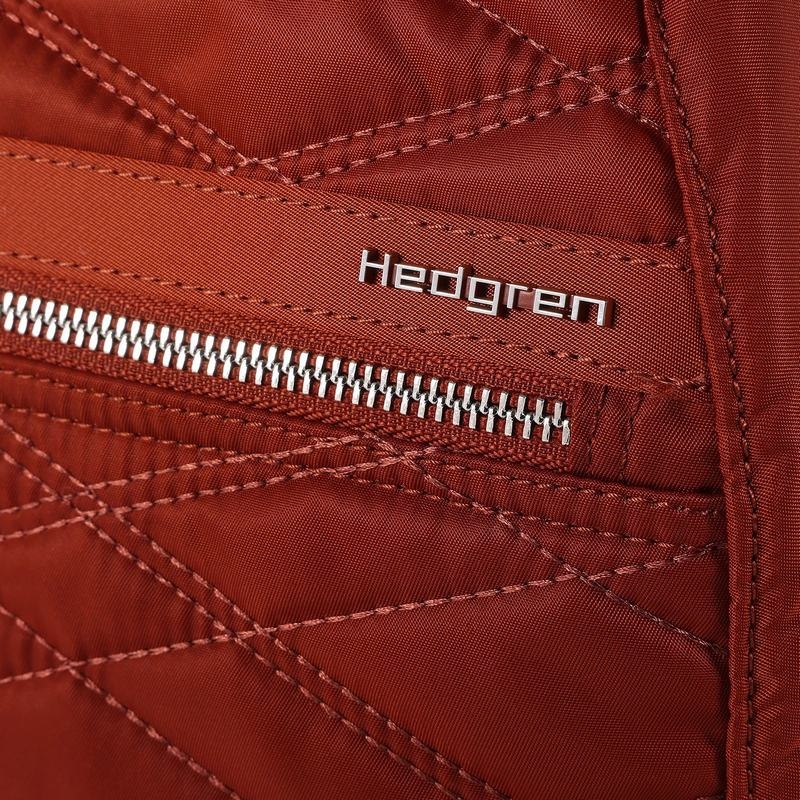 Σακιδια Hedgren Vogue Large Rfid γυναικεια κοκκινα καφε | KEB3733HP